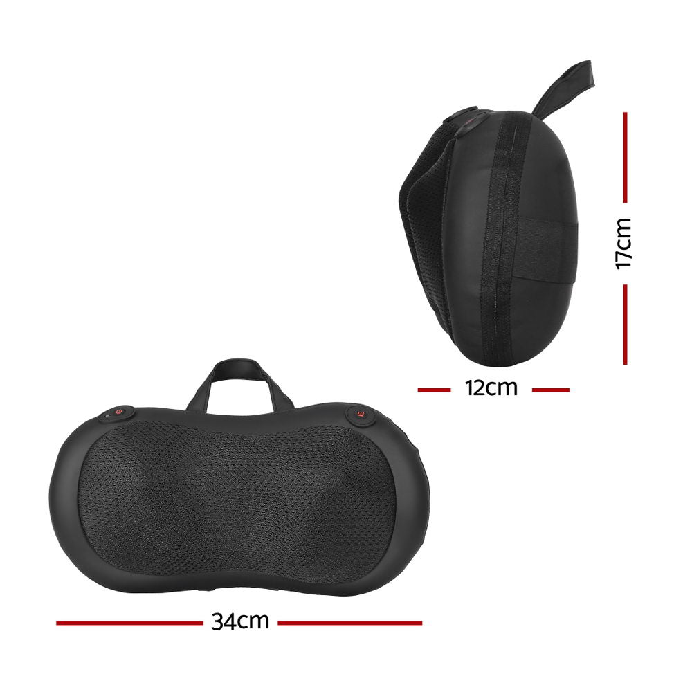 Hlpmedical Livemor neck massager with heat and kneading function, black portable device for relaxing neck and back muscles.