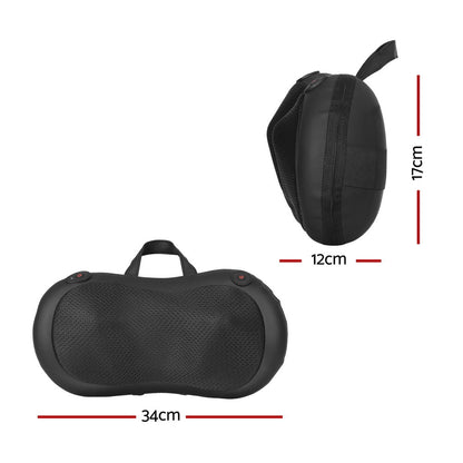 Hlpmedical Livemor neck massager with heat and kneading function, black portable device for relaxing neck and back muscles.