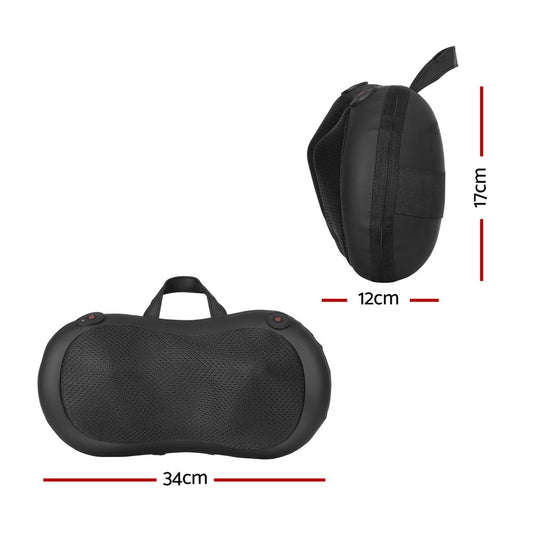 Hlpmedical Livemor neck massager with heat and kneading function, black portable device for relaxing neck and back muscles.