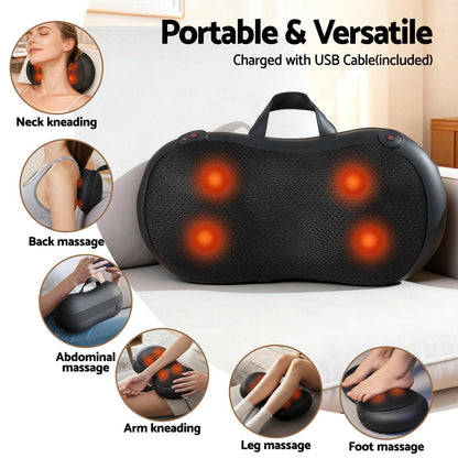 Hlpmedical Livemor neck massager with heat and kneading function for relaxing back and neck muscles.