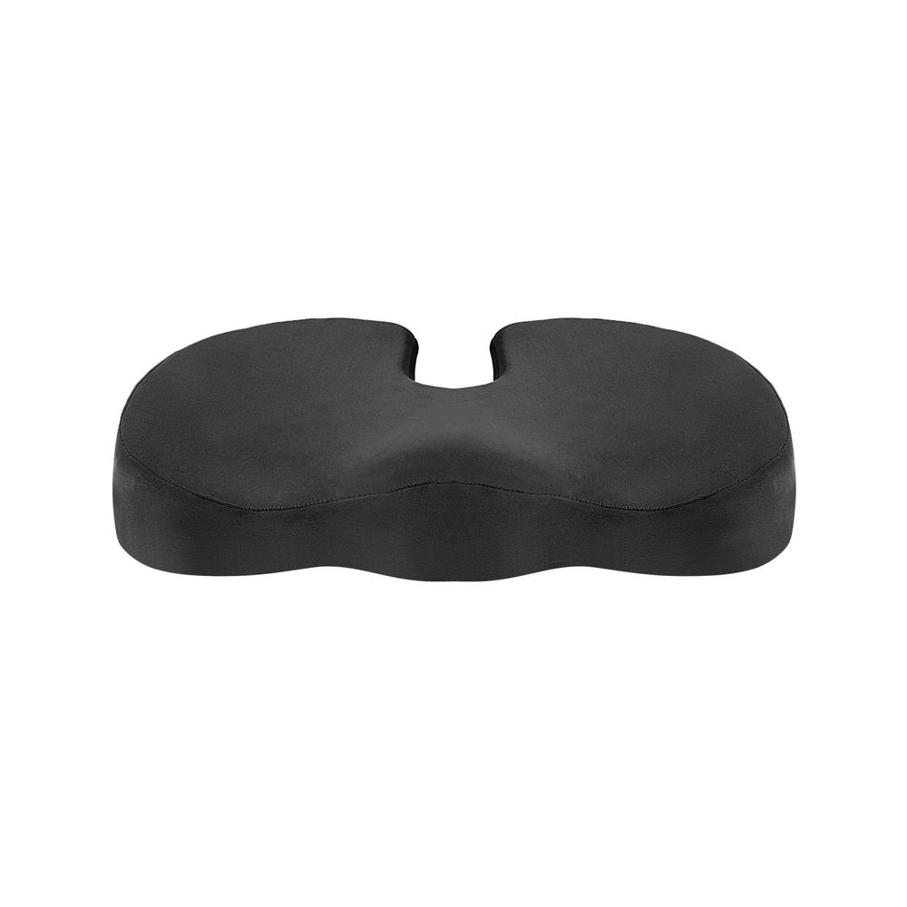 Black Hlpmedical Giselle Bedding memory foam seat cushion for back pain relief, ergonomic chair pad for comfort and support.