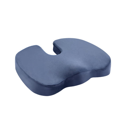 Blue Giselle Bedding memory foam seat cushion by Hlpmedical, ergonomic back pain relief pillow for chair support and comfort.