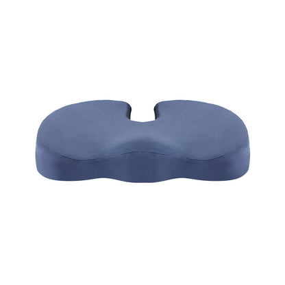 Blue Giselle Bedding memory foam seat cushion by Hlpmedical for back pain relief, designed for comfortable chair support.