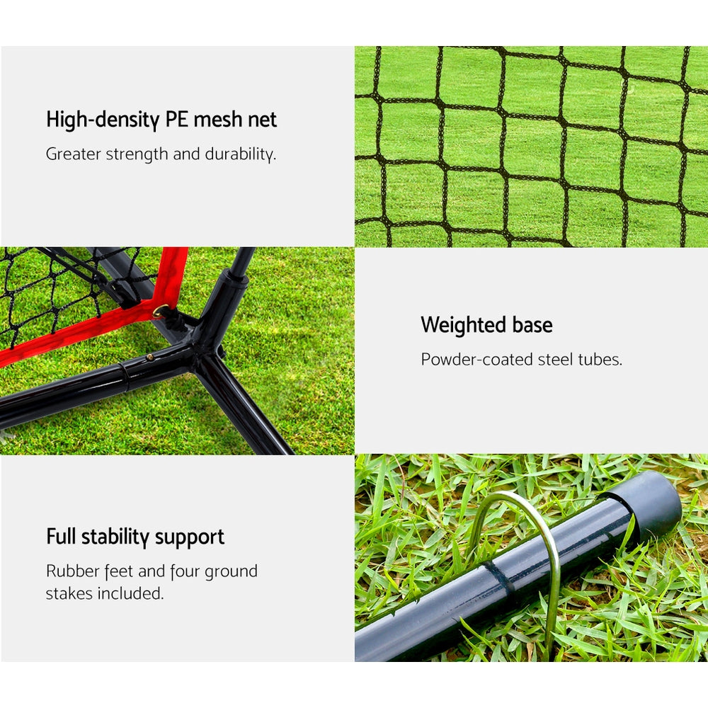 Everfit 7ft baseball net pitching kit with stand for softball training, featuring durable net and sturdy frame for practice.