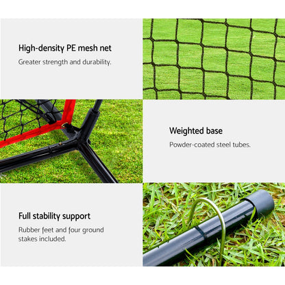 Everfit 7ft baseball net pitching kit with stand for softball training, featuring durable net and sturdy frame for practice.