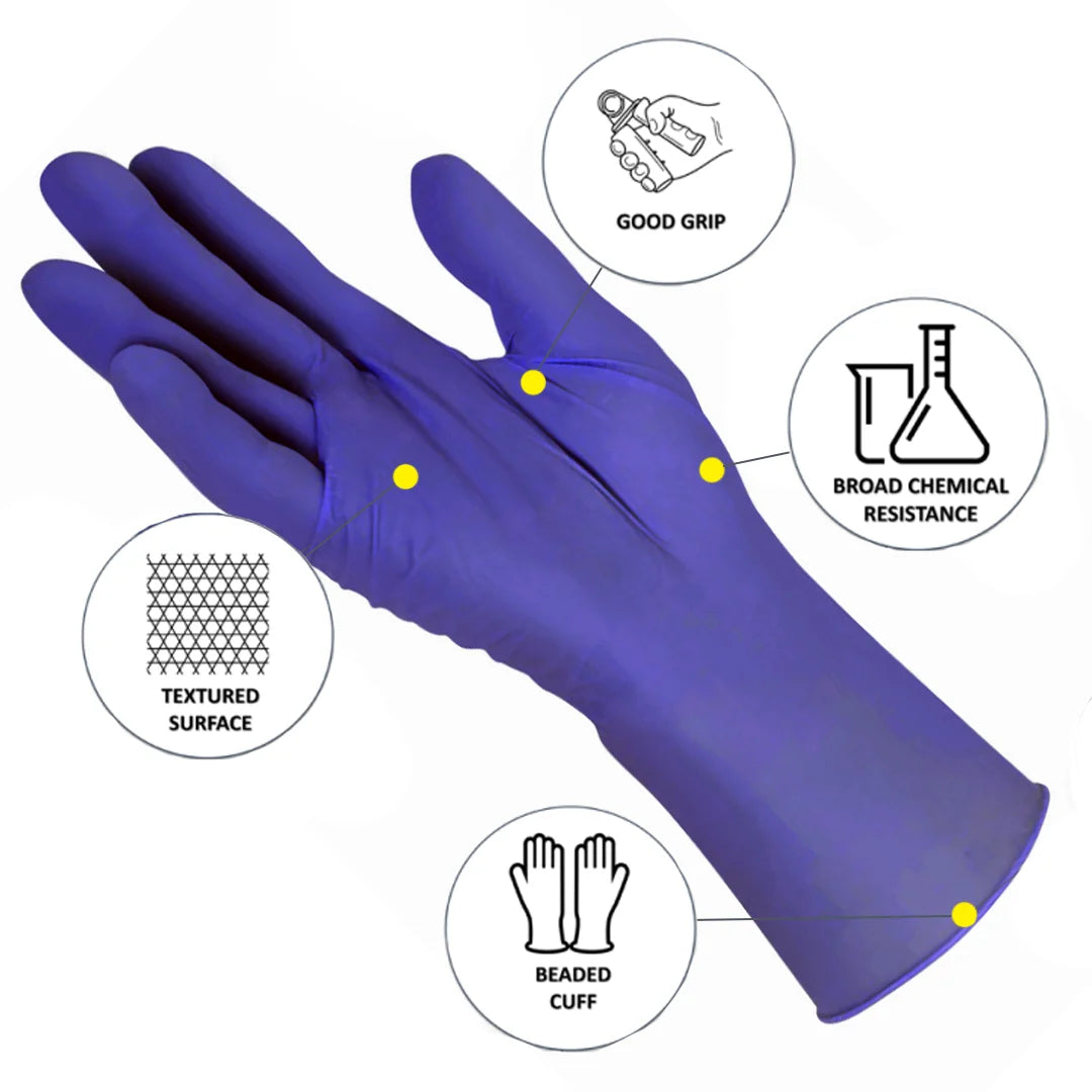 Box of 1000 HLP Medical Supplies Nitrile Powder-Free Examination Gloves, disposable medical gloves for healthcare use