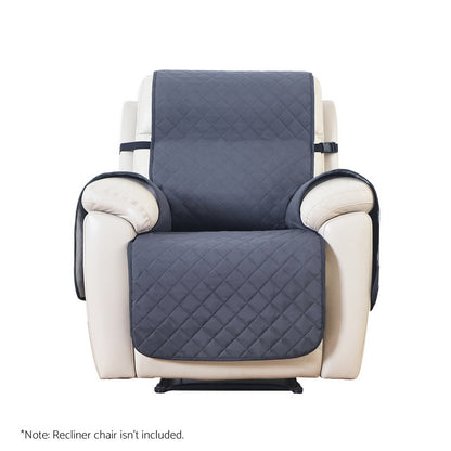 Water-resistant grey Artiss recliner chair cover by Hlpmedical, designed to protect arm chairs and recliners from spills and stains.