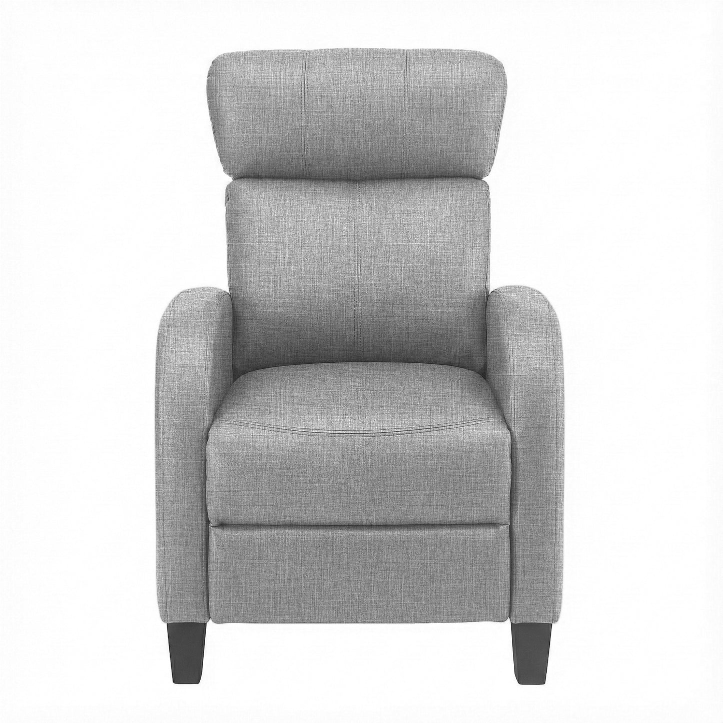 Grey Artiss massage recliner chair for adults, fabric arm chair with reclining feature, designed for comfort and relaxation.