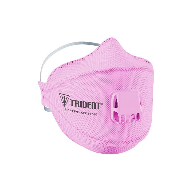 TRIDENT P2 Pink Valved Respirator, box of 20 disposable particulate respirators