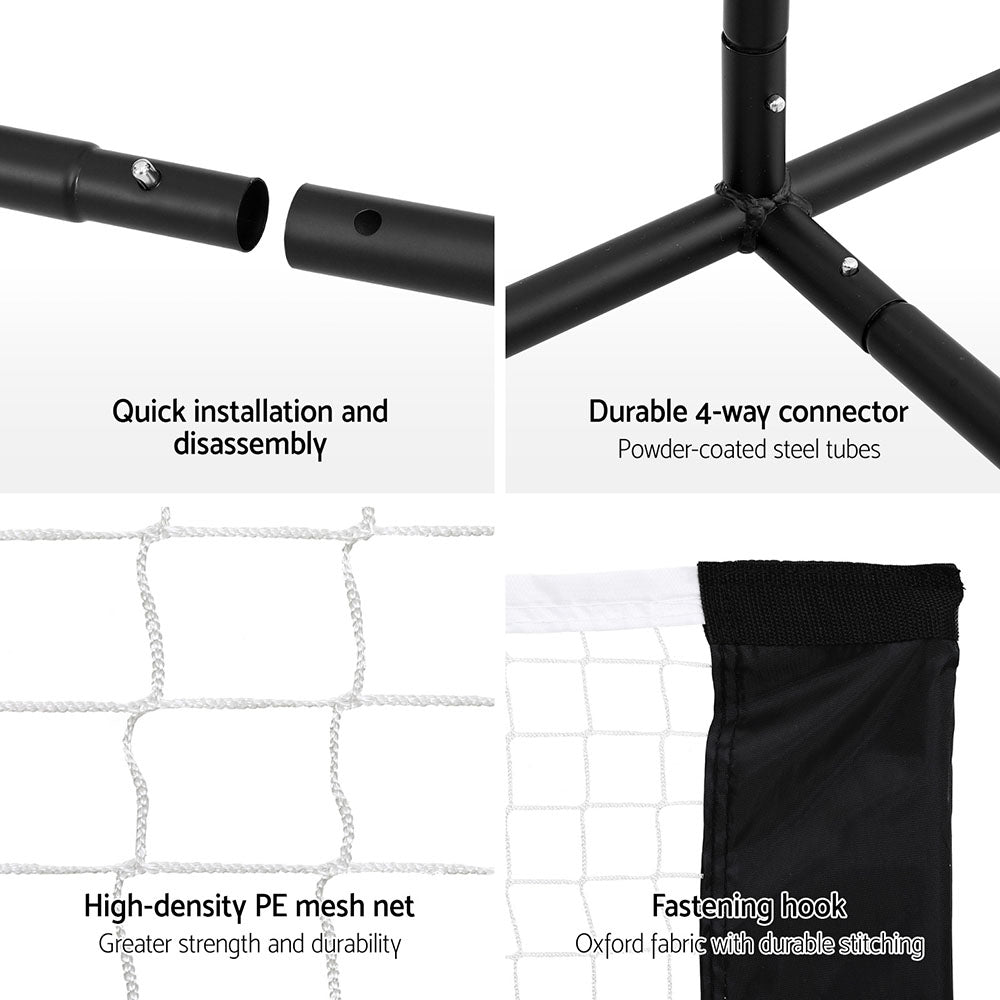 Everfit 3.6M portable badminton tennis net with adjustable height, part of Hlpmedical sports and fitness volleyball kit.