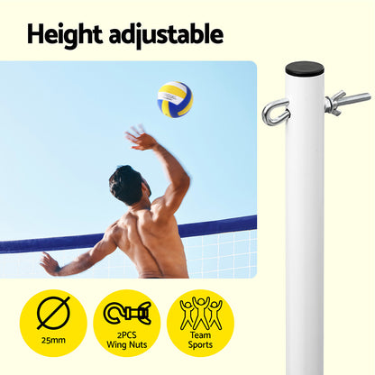 Everfit 6M Portable Volleyball Net Set Adjustable Height Multi-Sport Net with Ball and Bag