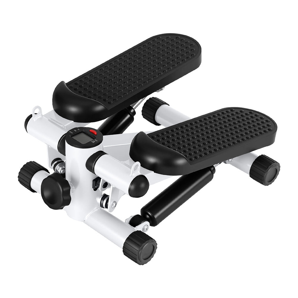 White Everfit mini stepper with resistance rope for aerobic exercise, compact home gym equipment by Hlpmedical.
