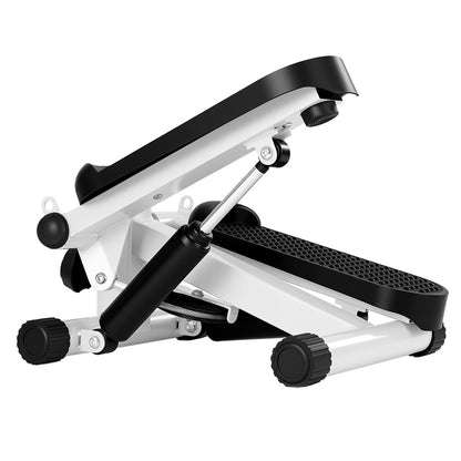 White Everfit mini stepper with resistance rope for home aerobic exercise, compact gym and fitness equipment.