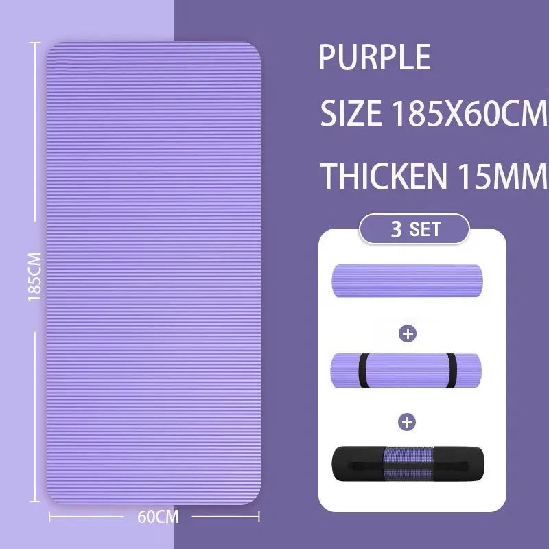 Hlpmedical thickened anti-slip yoga mat for exercise and Pilates with foam surface, providing stability and comfort during workouts.