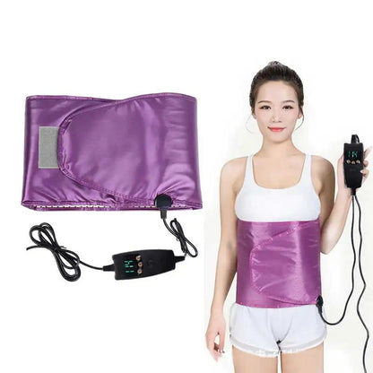 Hlpmedical electric sauna heating belt for slimming, infrared heating pad, black adjustable belt with control panel for health and relaxation