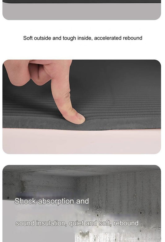 Hlpmedical 20mm thick shock-absorbing yoga mat for exercise and Pilates, with textured surface for grip and comfort during workouts.