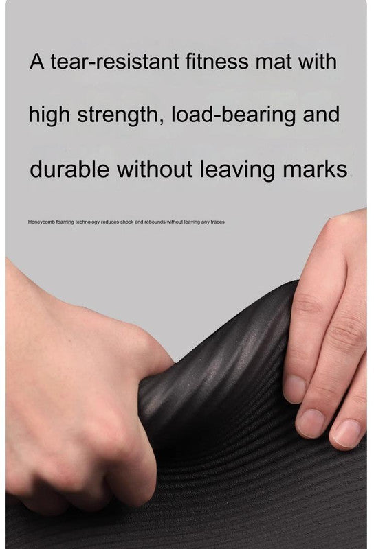 Hlpmedical 20mm thick shock-absorbing yoga mat for exercise and Pilates, featuring a textured surface for grip and comfort during workouts.