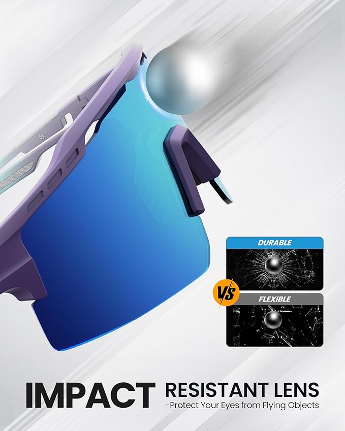 OutdoorMaster Hawk II polarized sports sunglasses with blue Revo lenses, TR90 frame, UV400 protection for cycling, running, and fishing.