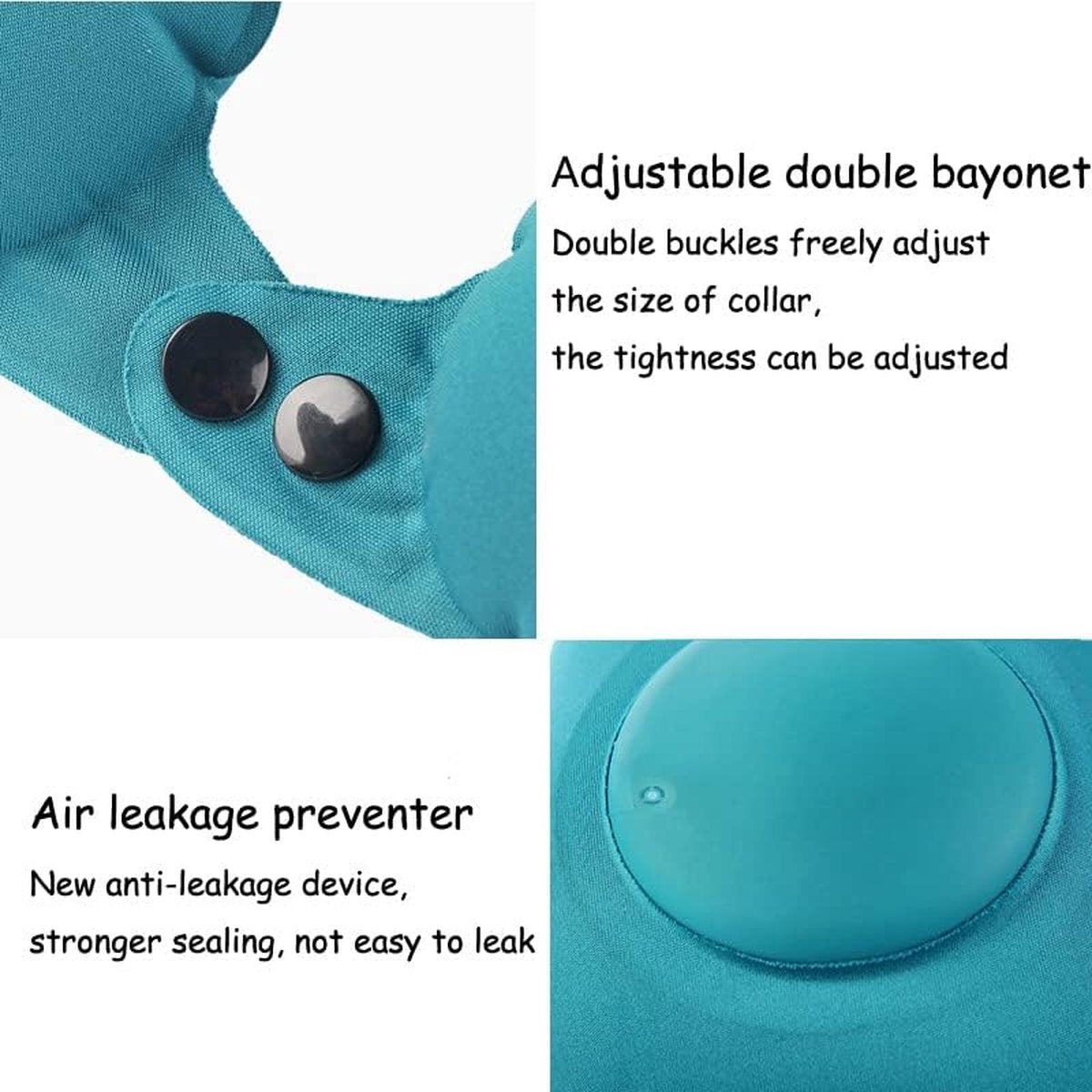 Hlpmedical inflatable travel pillow with soft neck support, foldable design, suitable for airplanes and cars, stabilizes and aligns the neck.