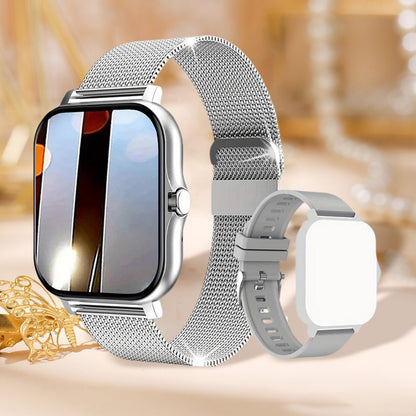 Hlpmedical waterproof smart watch with full touch screen, call function, fitness tracking, sleep monitoring, compatible with Android and iPhone