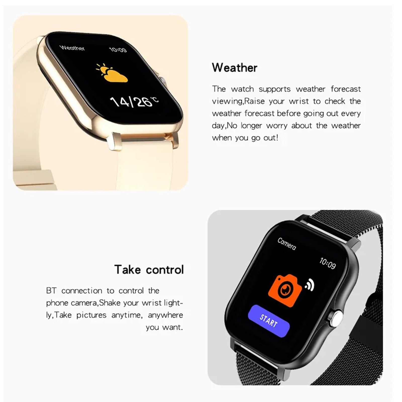 Hlpmedical smartwatch with full touch screen, call function, fitness tracking, sleep monitoring, waterproof design for Android and iPhone users.