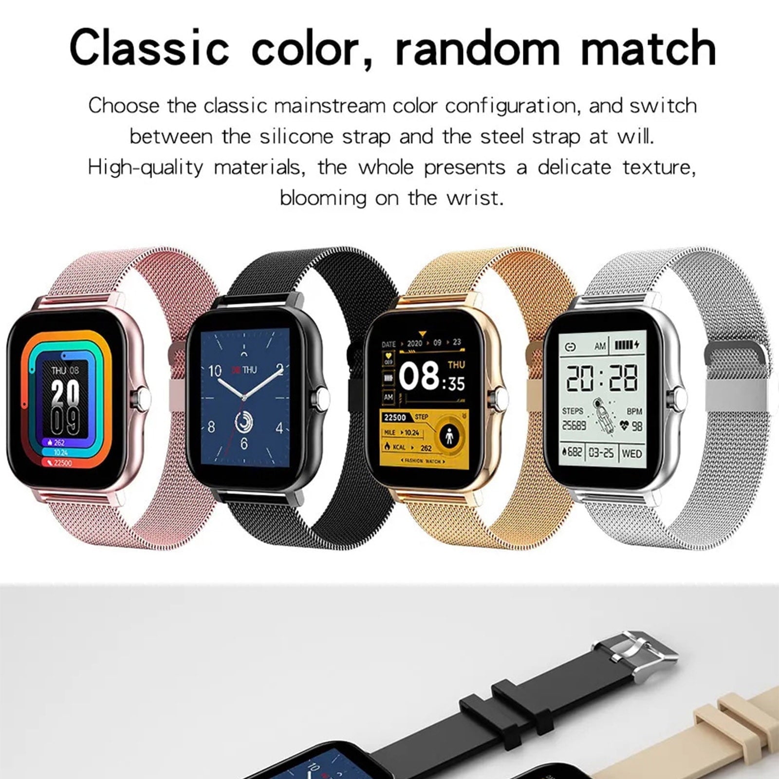 Hlpmedical smartwatch with full touch screen, call function, fitness tracking, sleep monitoring, waterproof design for Android and iPhone.