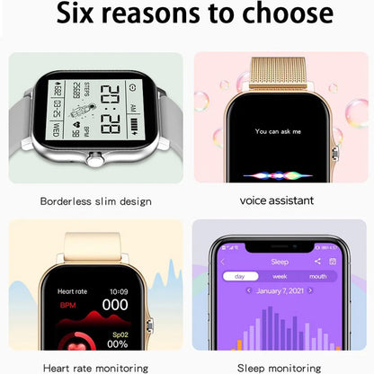 Hlpmedical waterproof smart watch with full touch screen, call function, fitness tracker, music, sleep monitor, unisex design for Android and iPhone