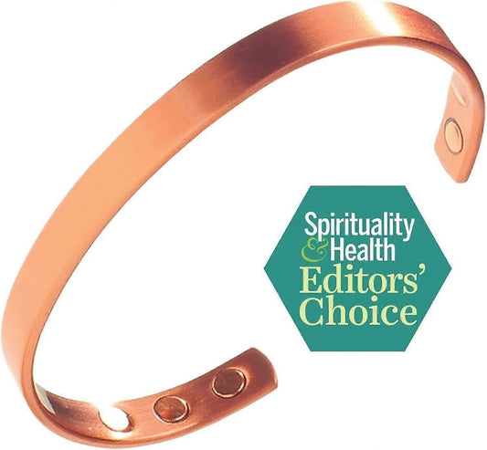 Hlpmedical copper magnetic bracelet for men and women with 8 magnets, designed to relieve arthritis, joint pain, and carpal tunnel syndrome.