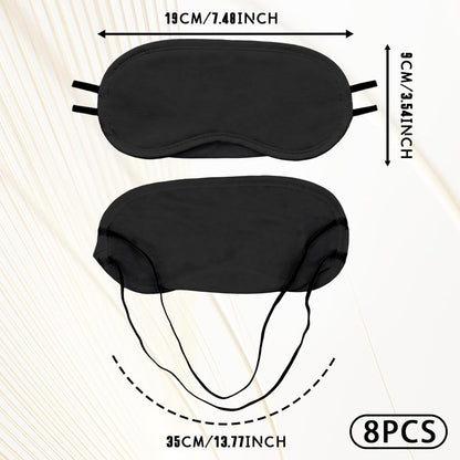 Black sleep mask with adjustable strap, Hlpmedical blindfold for sleep, travel, and party games, designed for women and men.