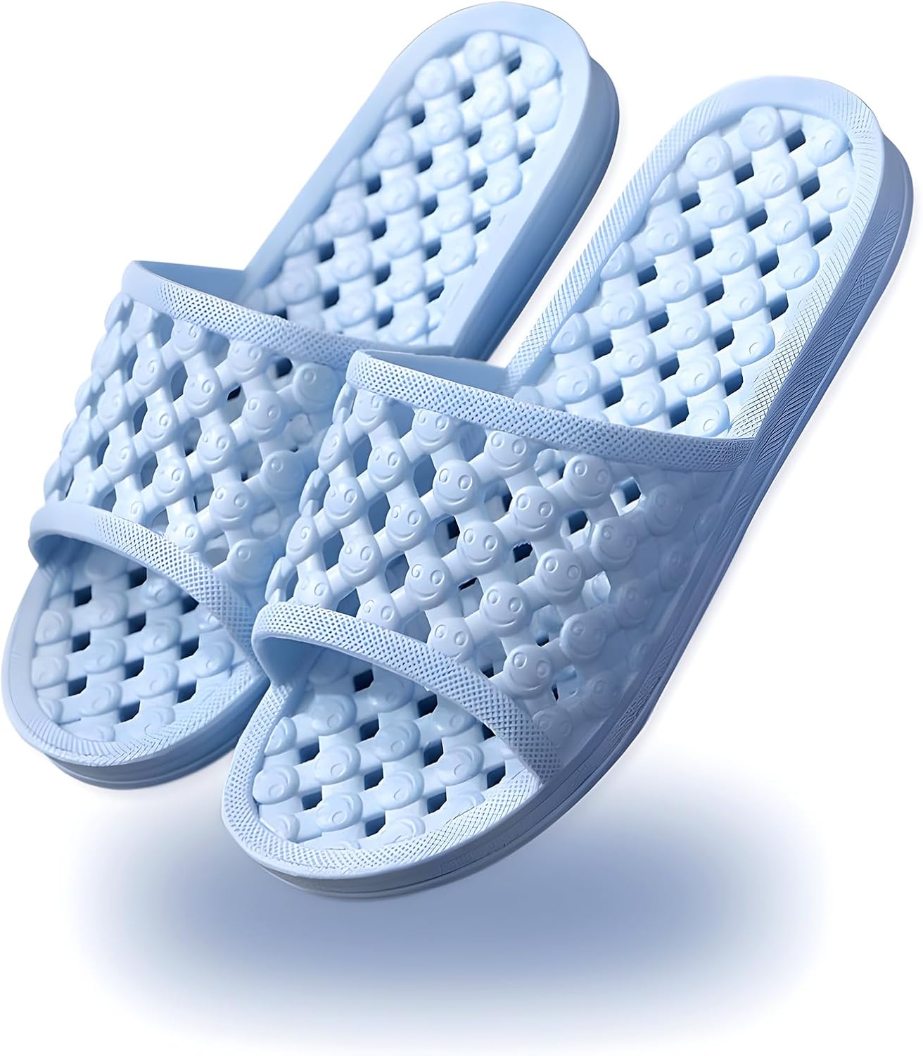 Hlpmedical men's and women's shower shoes with quick-drying, non-slip cushioned soles, indoor and outdoor soft platform slippers.