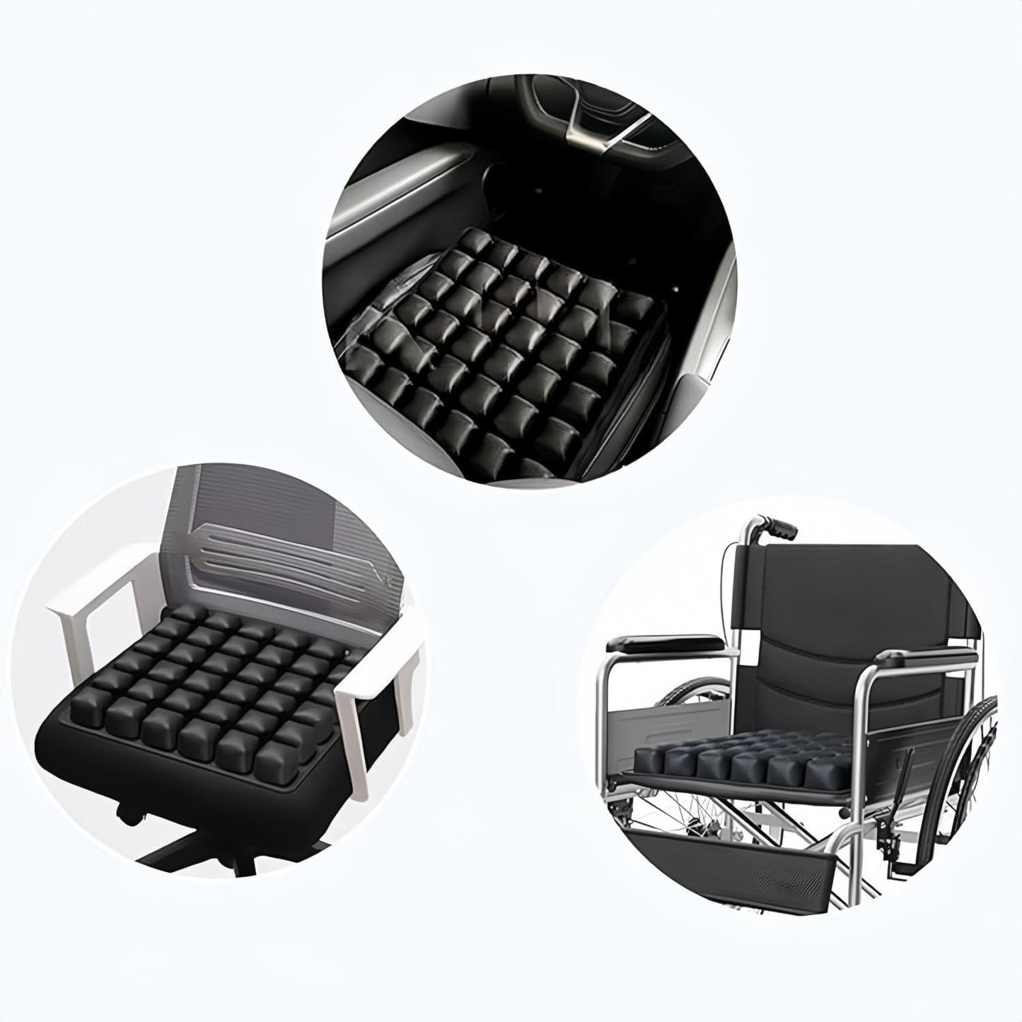 Hlpmedical 3D Air Cell Travel Cushion, inflatable seat cushion for airplane, car, office chair, and wheelchair with air cells.