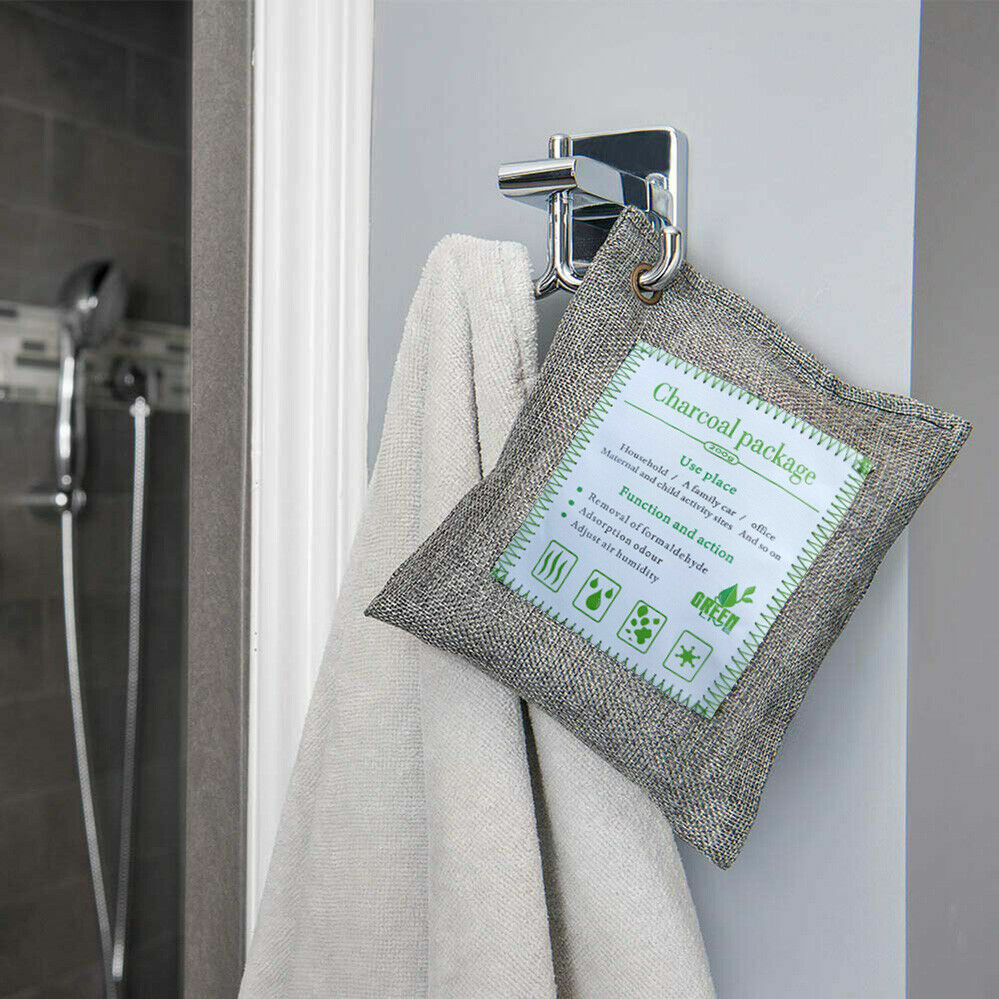 Set of 30 Hlpmedical air purifying bags with activated bamboo charcoal for car, home, and shoes deodorization.
