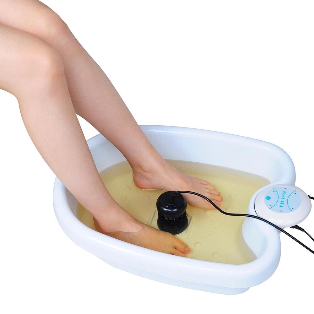 Hlpmedical Ion Ionic Detox Foot Bath Spa Machine with tub array cell for foot cleansing and health care in a personal foot care setting