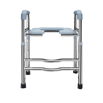 Hlpmedical raised toilet seat riser with arms, 64-74cm height, for elderly and handicap bathroom support, in a bathroom setting