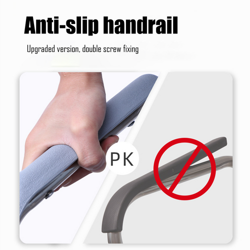 Raised toilet seat riser with arms by Hlpmedical, suitable for elderly and handicap bathroom needs, supports easy sitting and standing.