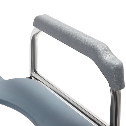 Hlpmedical raised toilet seat riser with arms, 64-74cm, for elderly and handicap bathroom support, durable bathroom health aid.