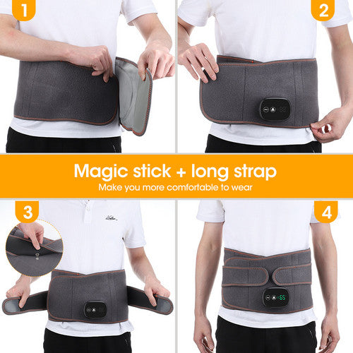 Hlpmedical electric dual infrared heat back massager with lumbar support belt, designed for soothing waist and lumbar pain relief.