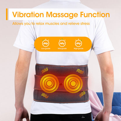 Hlpmedical electric dual infrared heat back massager with lumbar support belt, designed for waist and lumbar pain relief.