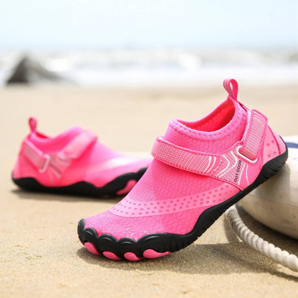 Pink women's water shoes by Hlpmedical, quick-dry aqua sports shoes, size EU38, suitable for barefoot water activities.