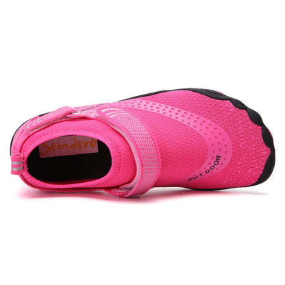 Pink women's water shoes by Hlpmedical, quick-dry aqua sports shoes for women, size EU38, shown with a barefoot fit.