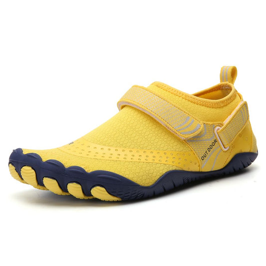 Yellow women's water shoes by Hlpmedical, quick-dry aqua sports shoes for barefoot swimming and water activities, EU38 size.