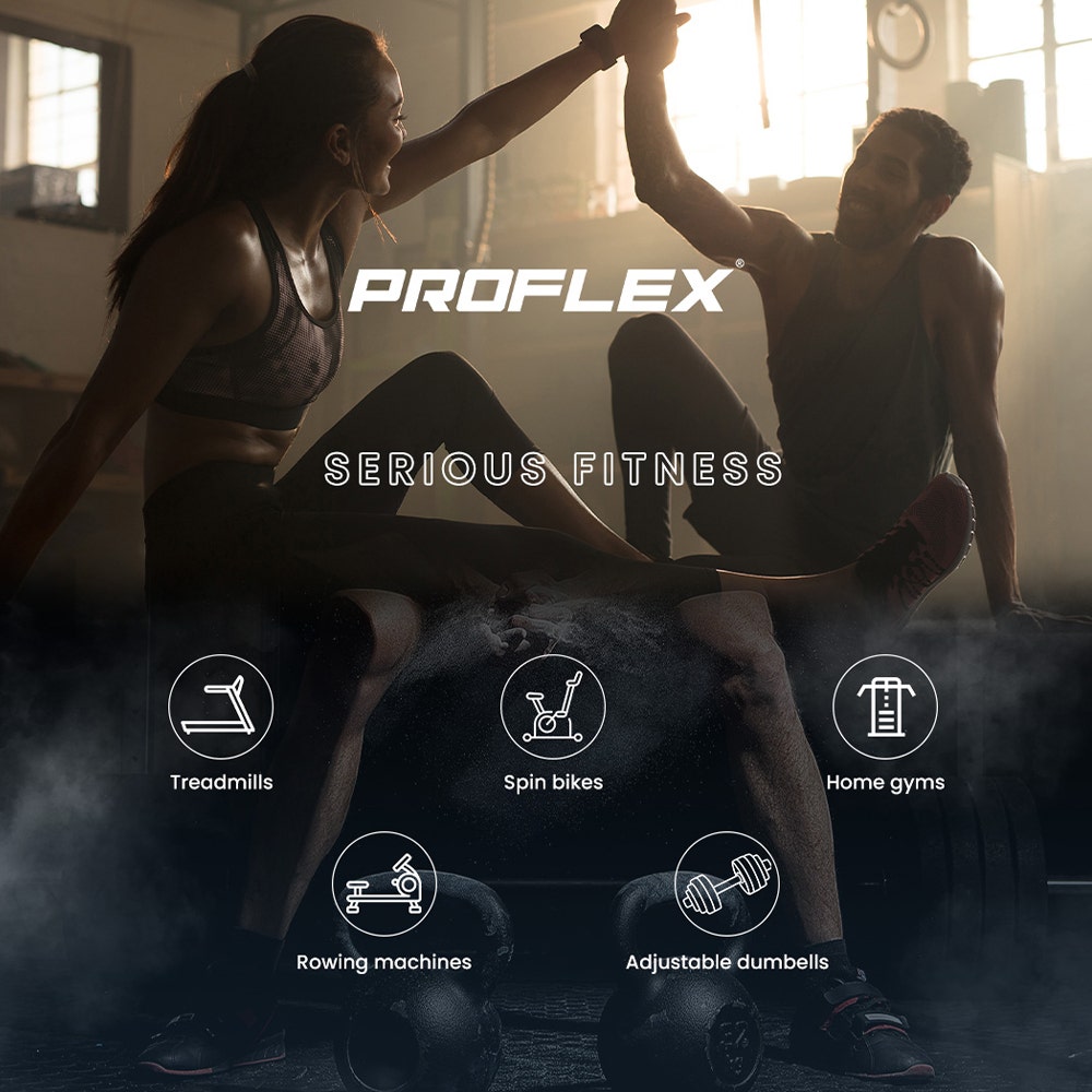 Hlpmedical PROFLEX magnetic recumbent exercise bike with LCD display, adjustable seat, heart rate sensors, and 8 resistance levels.
