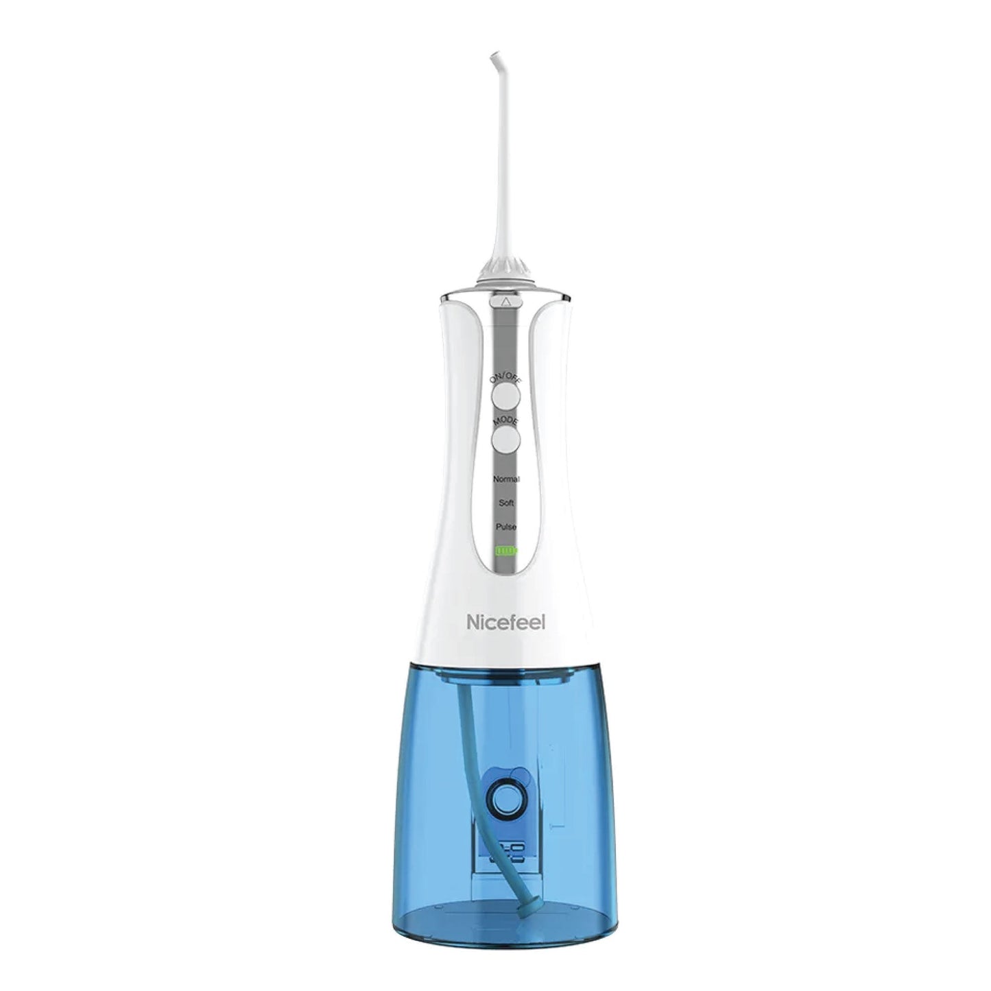 Hlpmedical portable cordless oral teeth irrigator with 320ml water tank for dental cleaning and massage, rechargeable personal oral care device.