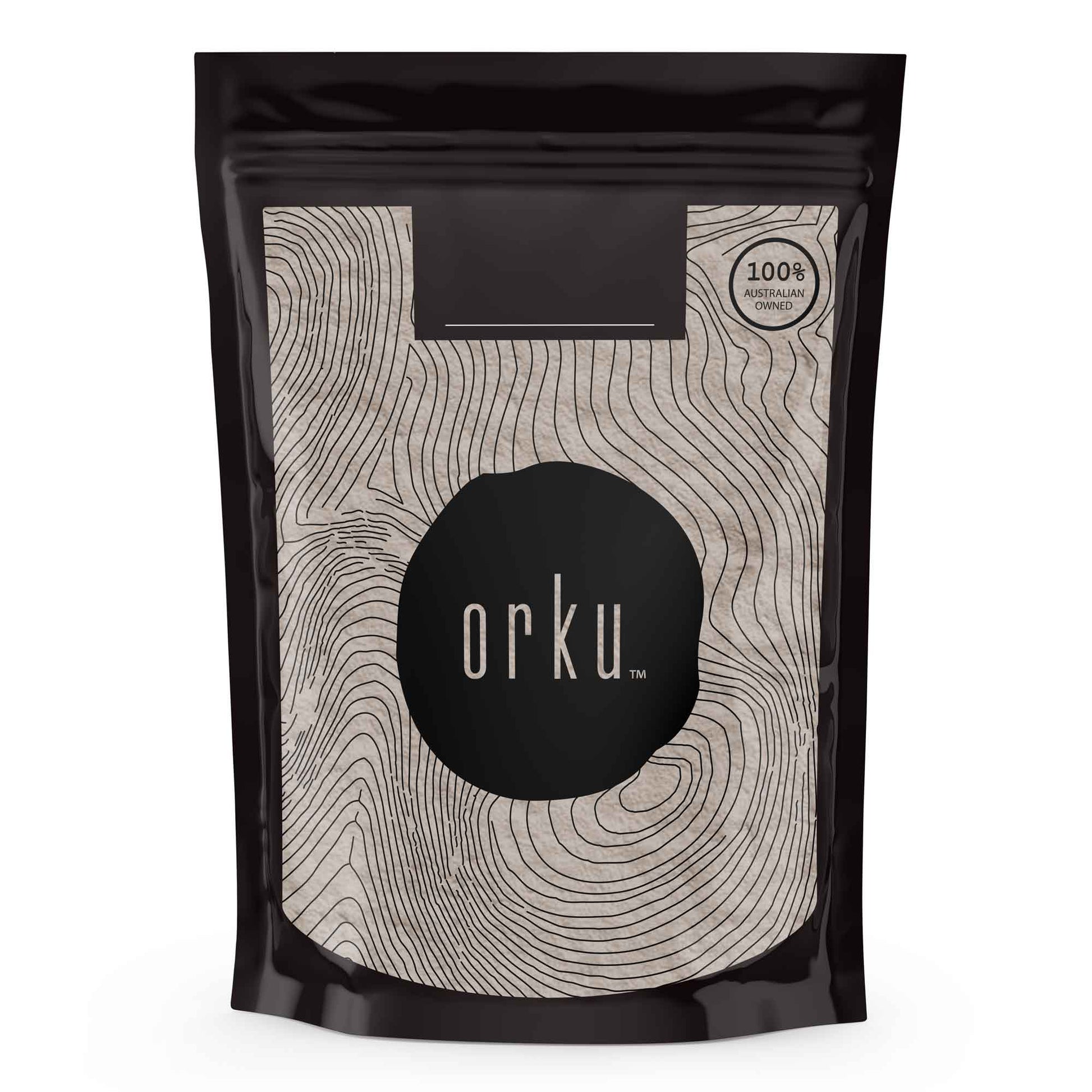 Hlpmedical Orku 50g fine diatomaceous earth food grade FCC fossil shell flour powder for health and nutrition purposes.