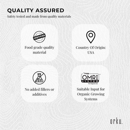 Hlpmedical Orku 50g food grade diatomaceous earth powder, fine fossil shell flour for health and supplement use.