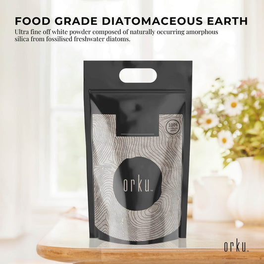 Hlpmedical Orku 22.6kg food grade diatomaceous earth fossil shell flour powder in a large bulk bag for health and dietary use