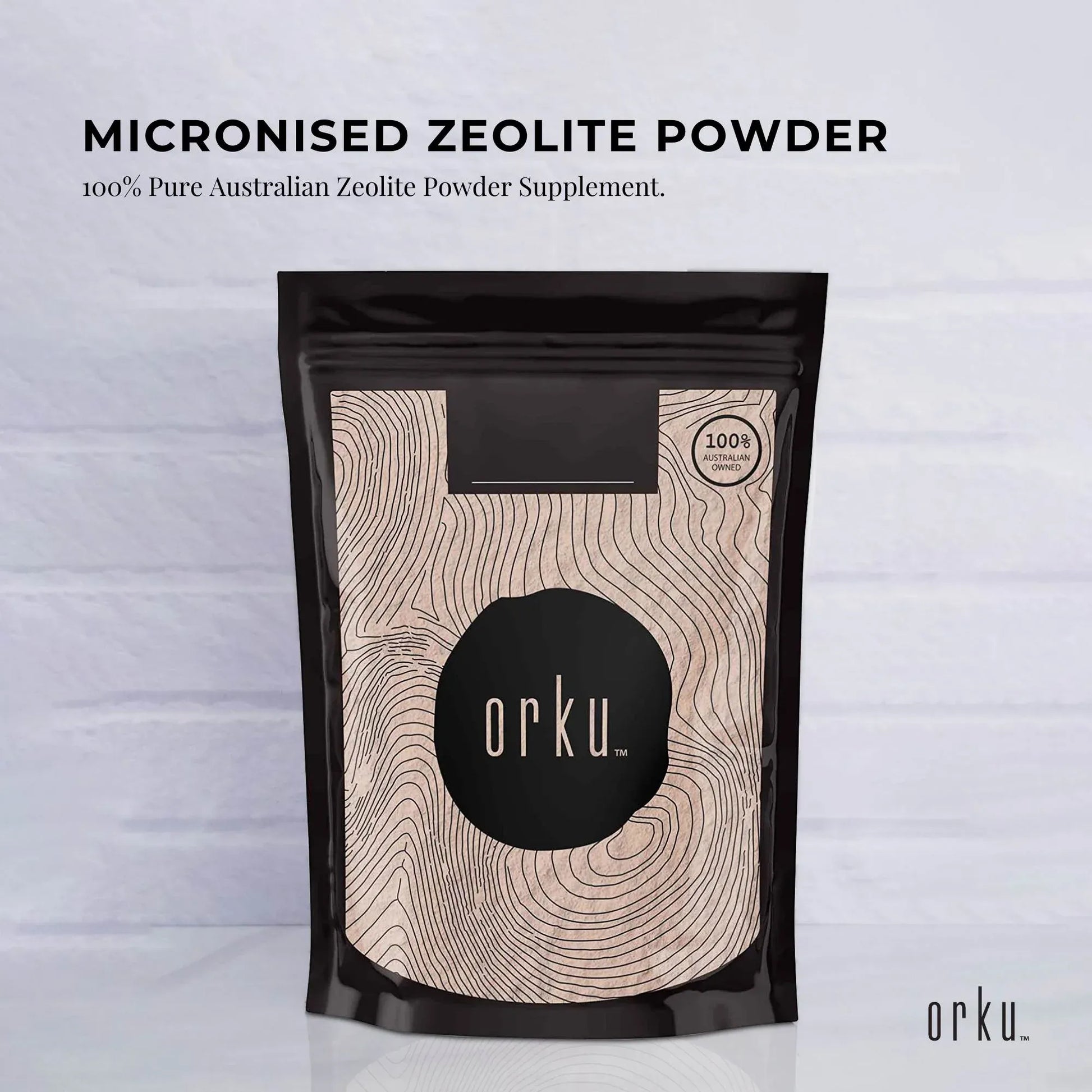 Pure 50g micronized Zeolite powder mineral by Hlpmedical, volcanic Clinoptilolite supplement for health and detoxification.