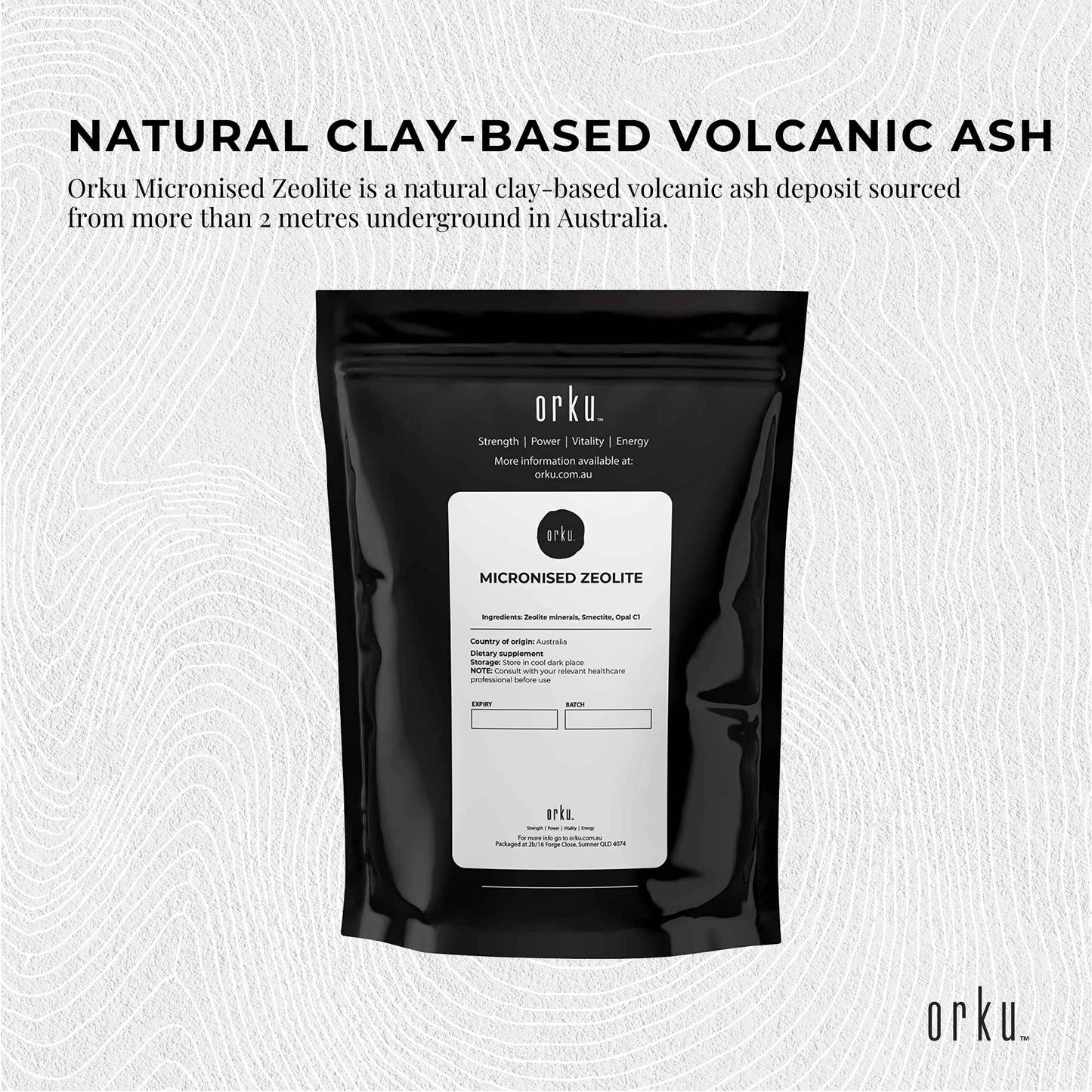 2kg Hlpmedical micronized Zeolite powder mineral, volcanic clinoptilolite for health and detox supplementation.