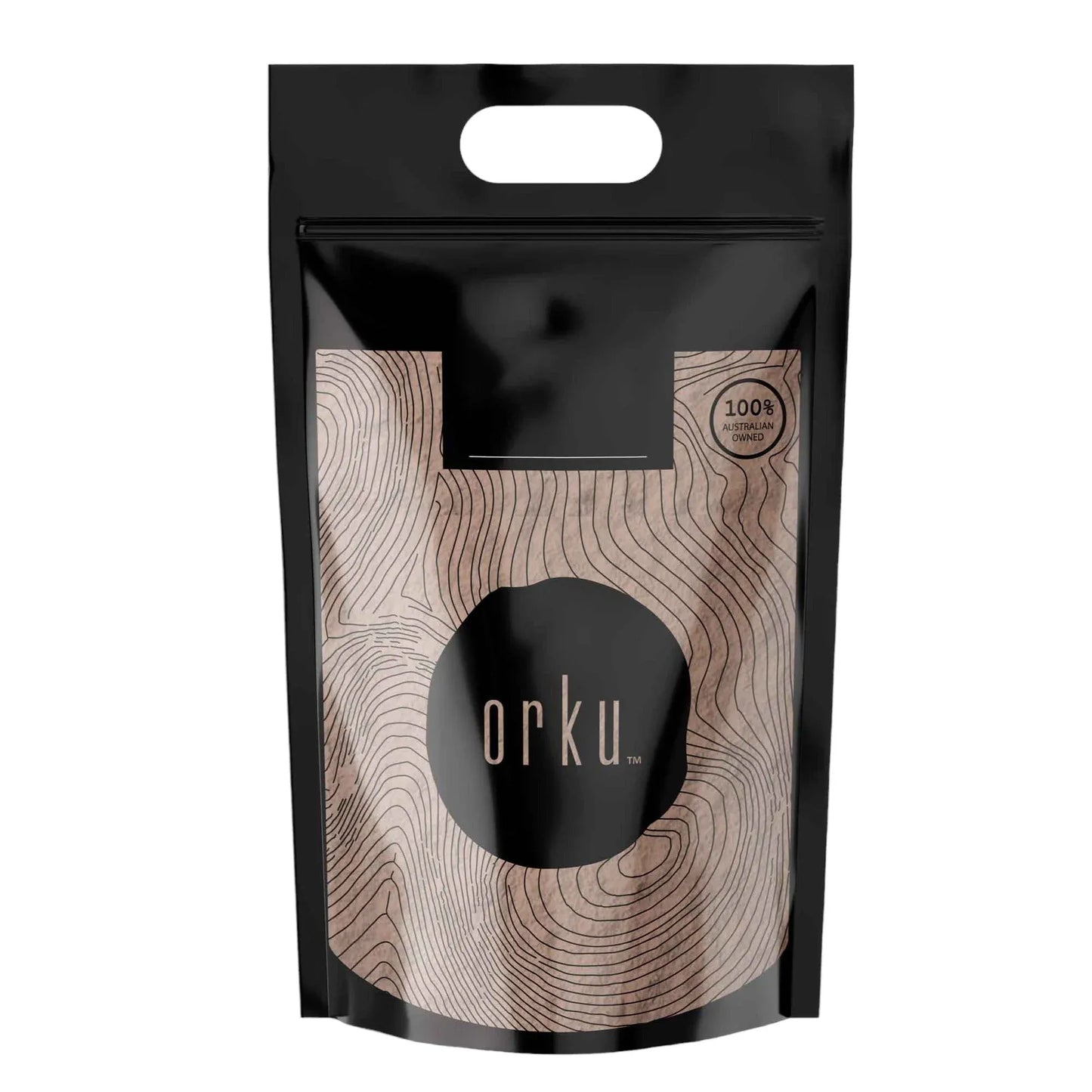 10kg pure micronized Zeolite powder mineral from Volcamin, shown in a clear container for health and beauty supplement use.