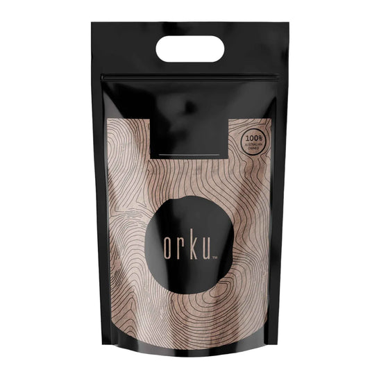 10kg pure micronized Zeolite powder mineral from Volcamin, shown in a clear container for health and beauty supplement use.